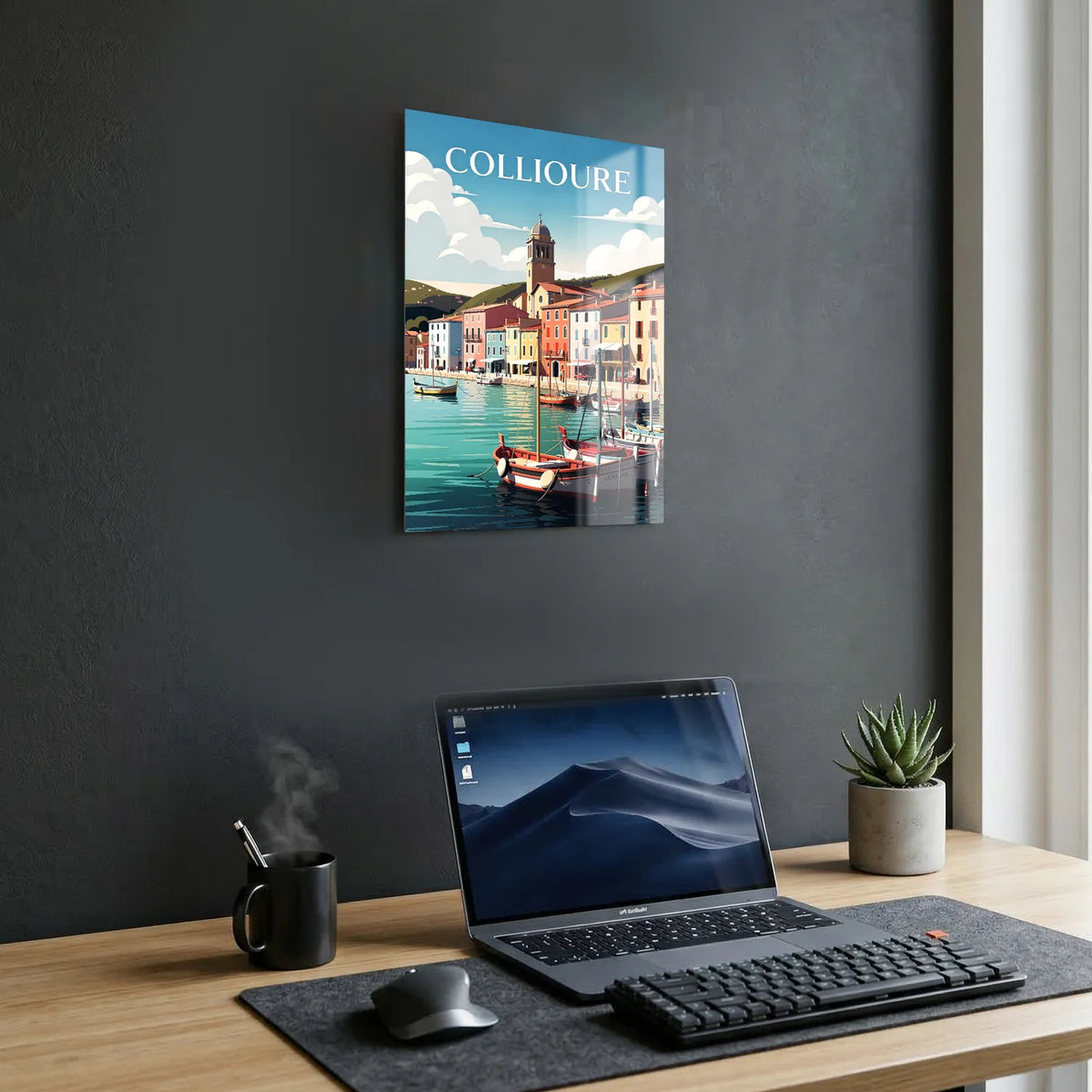Tableau Collioure - Illustration | en Métal Format A3