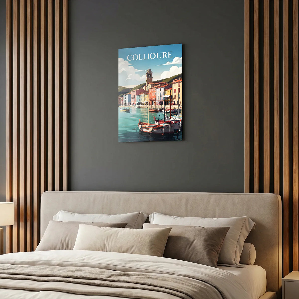 Tableau Collioure - Illustration | en Métal Format A3