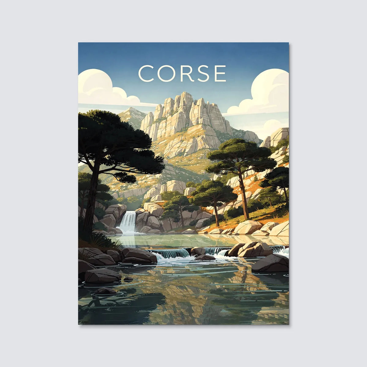 Tableau Corse - Illustration | en Métal Format A3