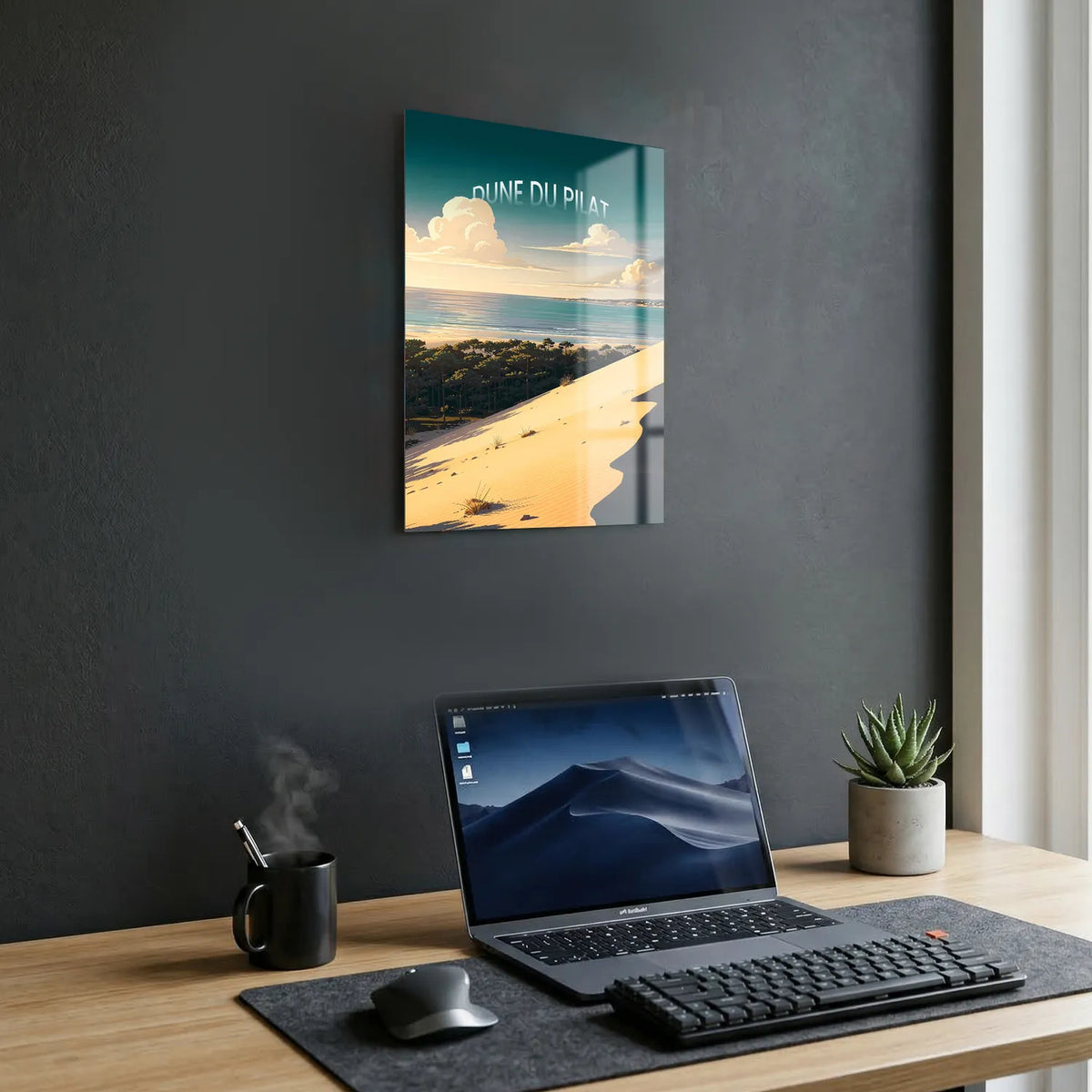 Tableau La Dune du Pilat - Illustration | en Métal Format A3