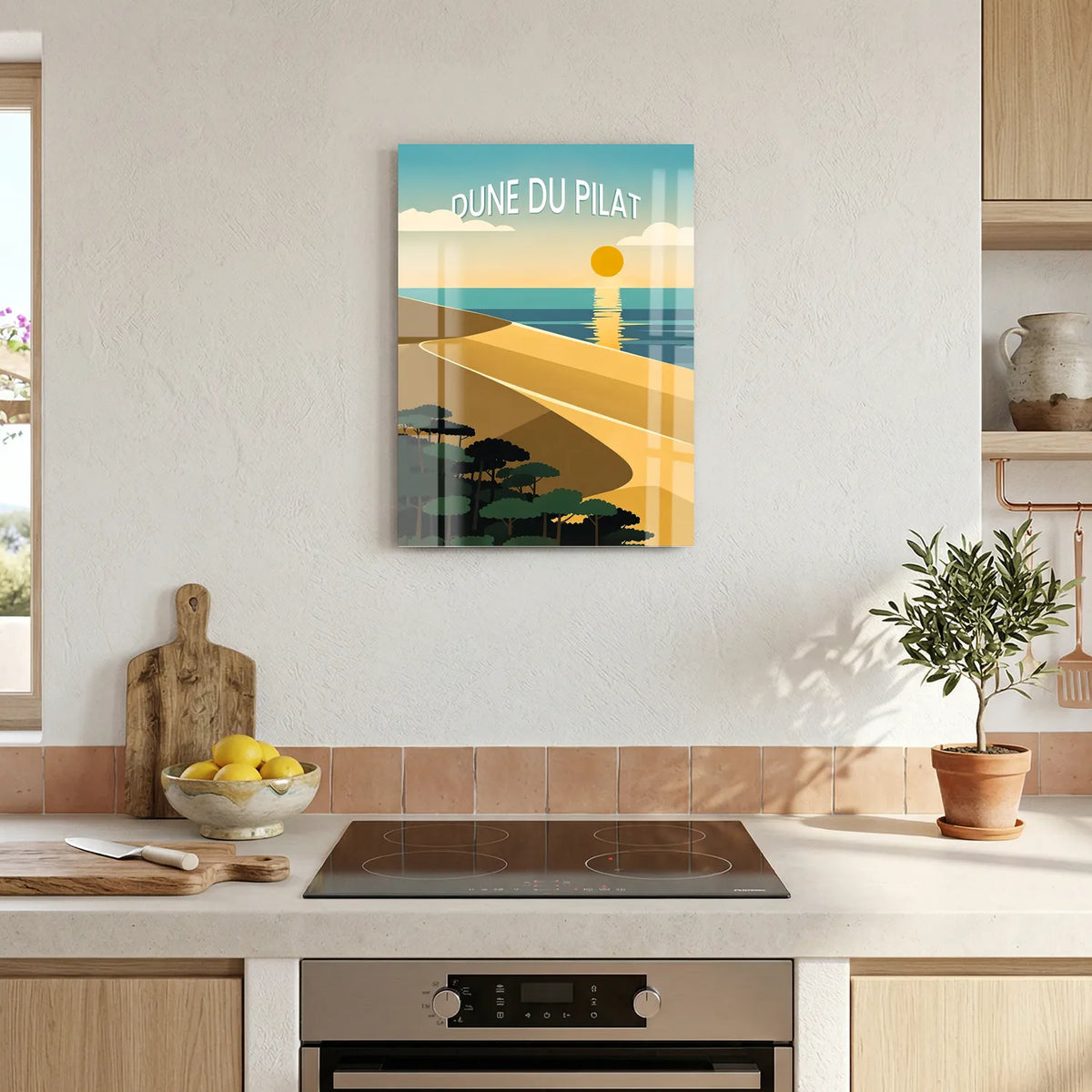 Tableau Dune du Pilat - Illustration | en Métal Format A3