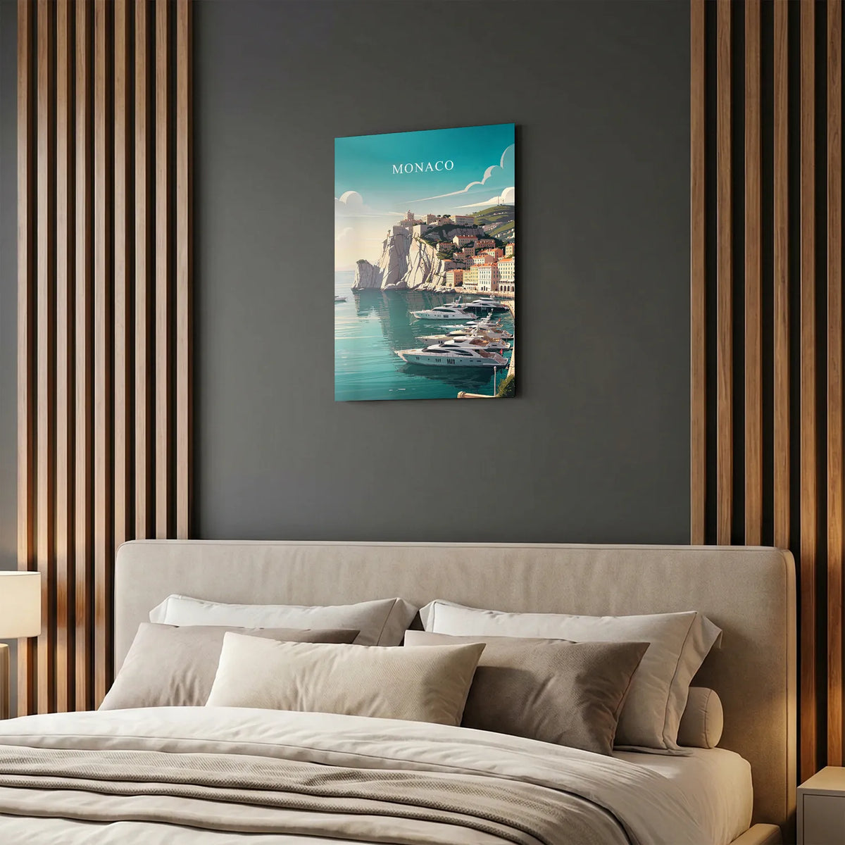Tableau Monaco - Illustration | en Métal Format A3