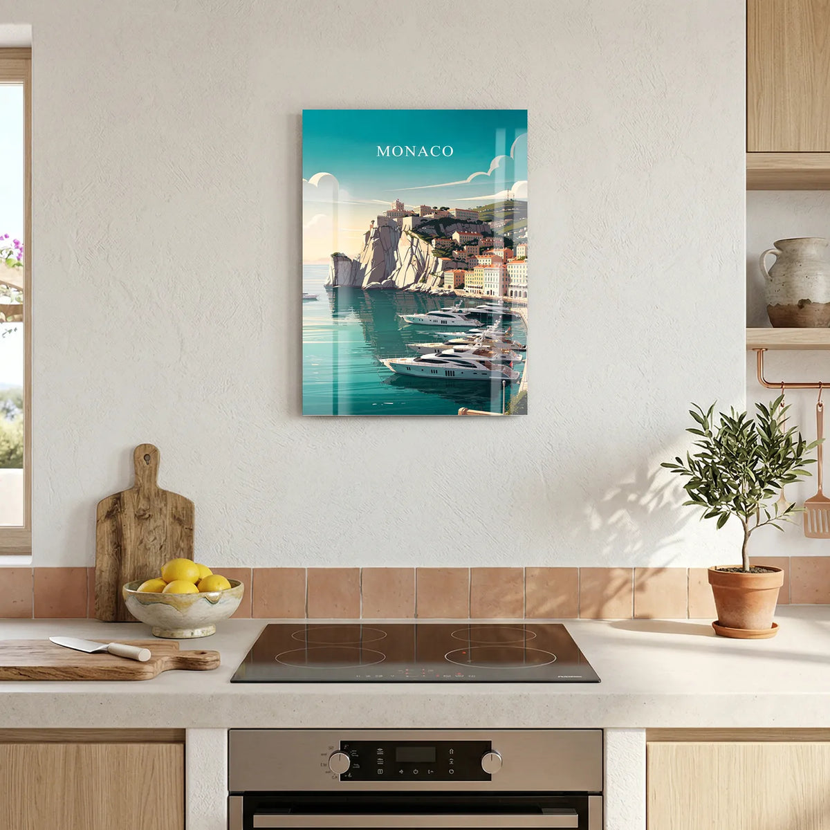 Tableau Monaco - Illustration | en Métal Format A3