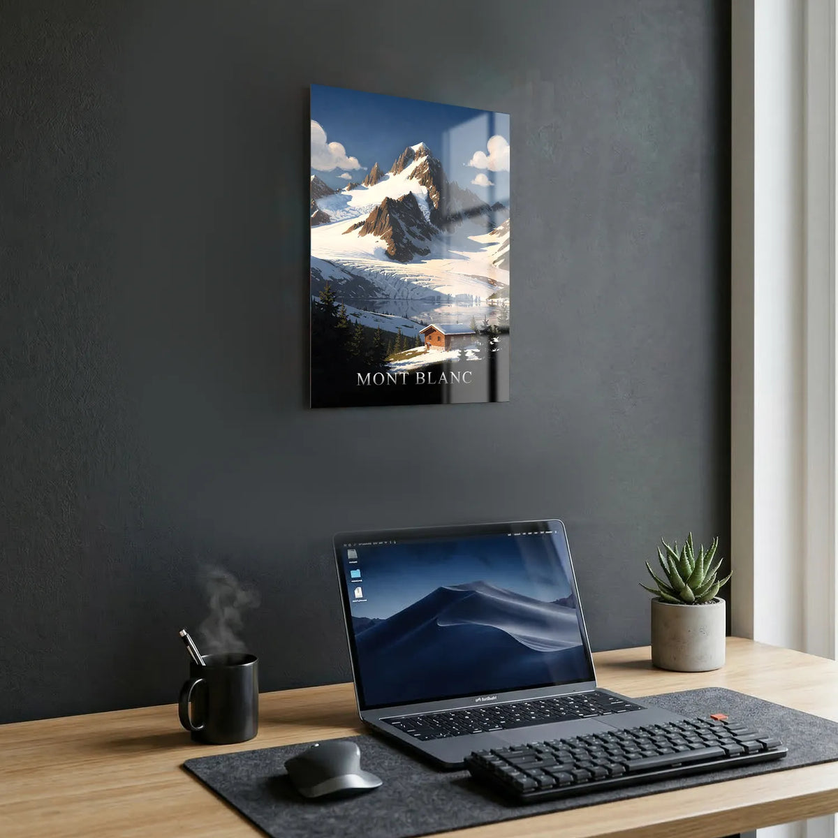 Tableau Mont Blanc - Illustration | en Métal Format A3