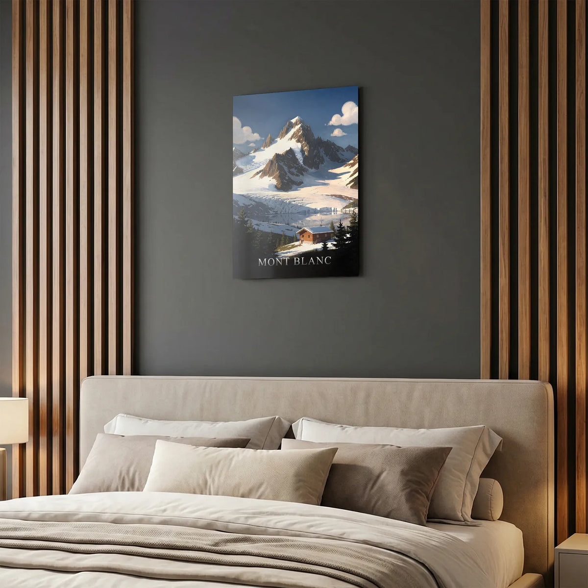 Tableau Mont Blanc - Illustration | en Métal Format A3