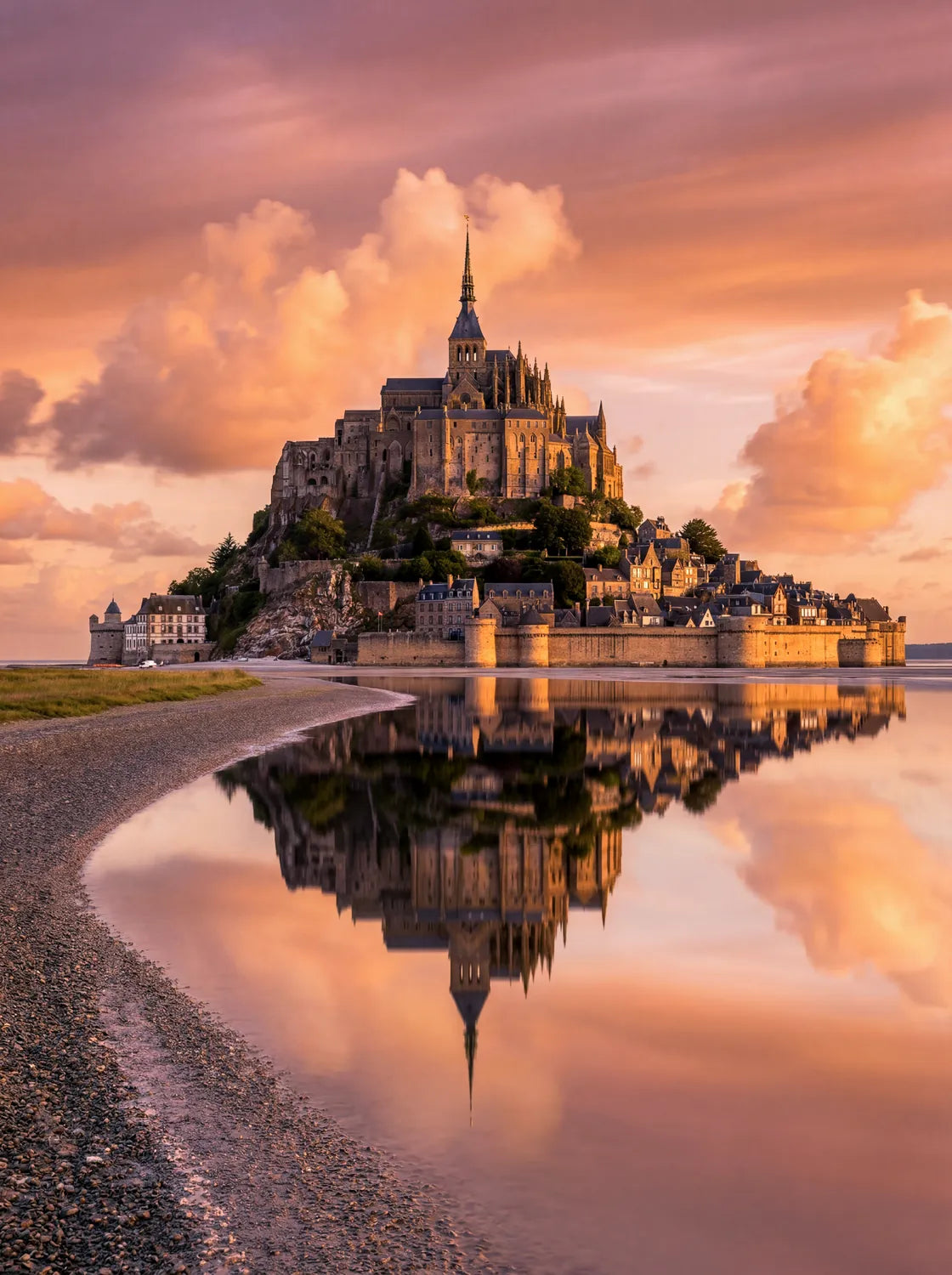 Tableau Le Mont-Saint-Michel | en Métal Format A3
