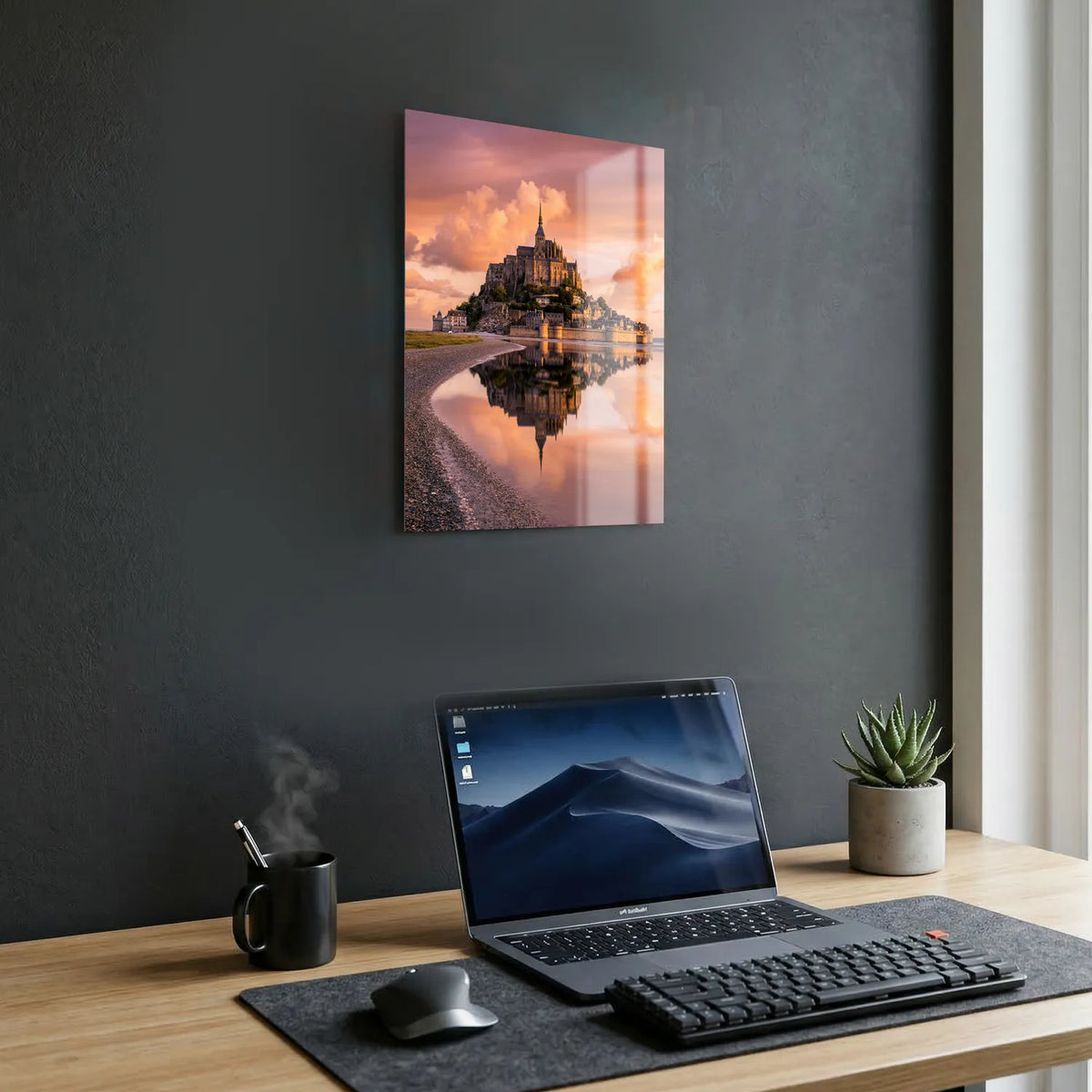 Tableau Le Mont-Saint-Michel | en Métal Format A3