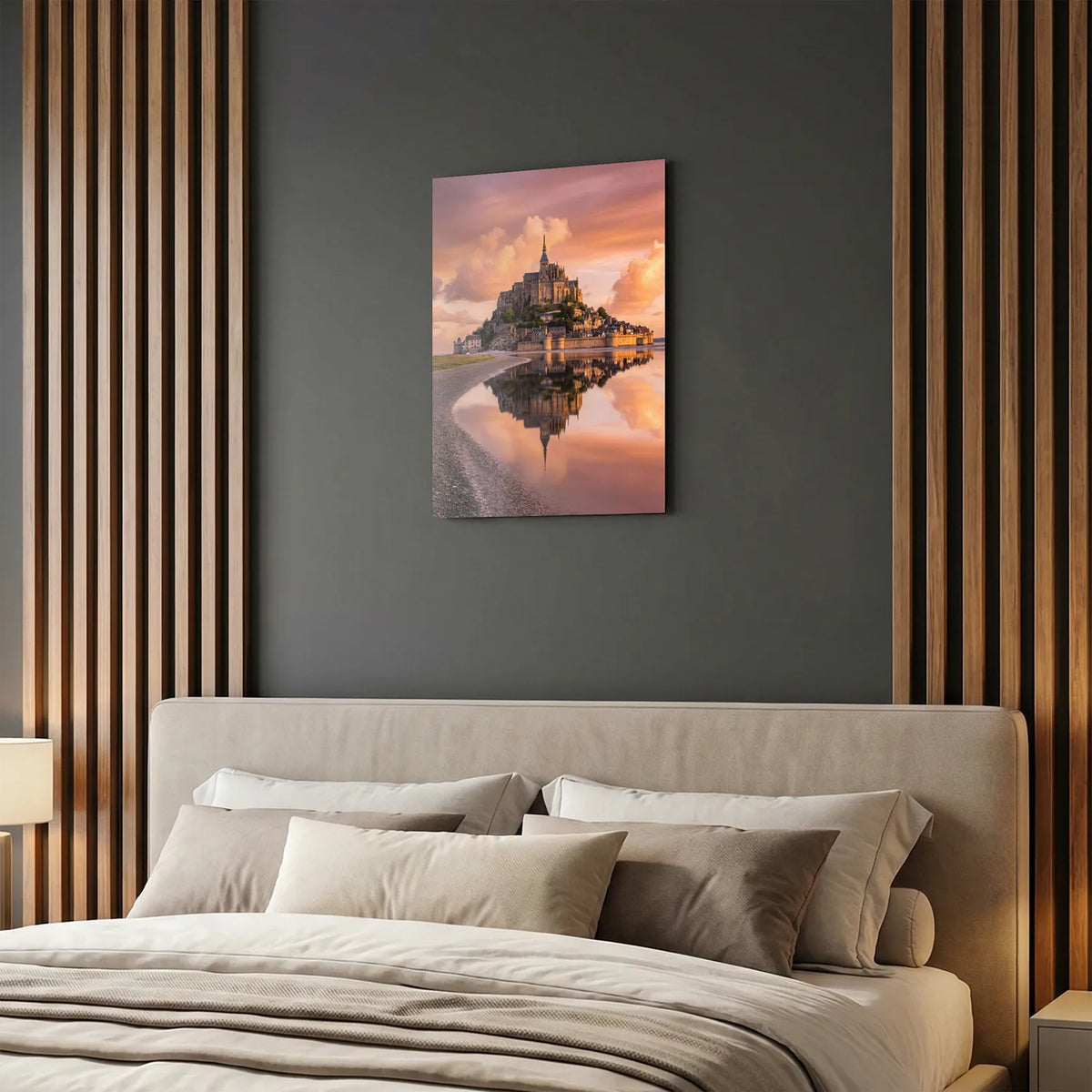Tableau Le Mont-Saint-Michel | en Métal Format A3