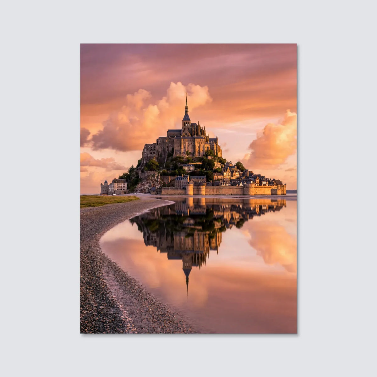 Tableau Le Mont-Saint-Michel | en Métal Format A3