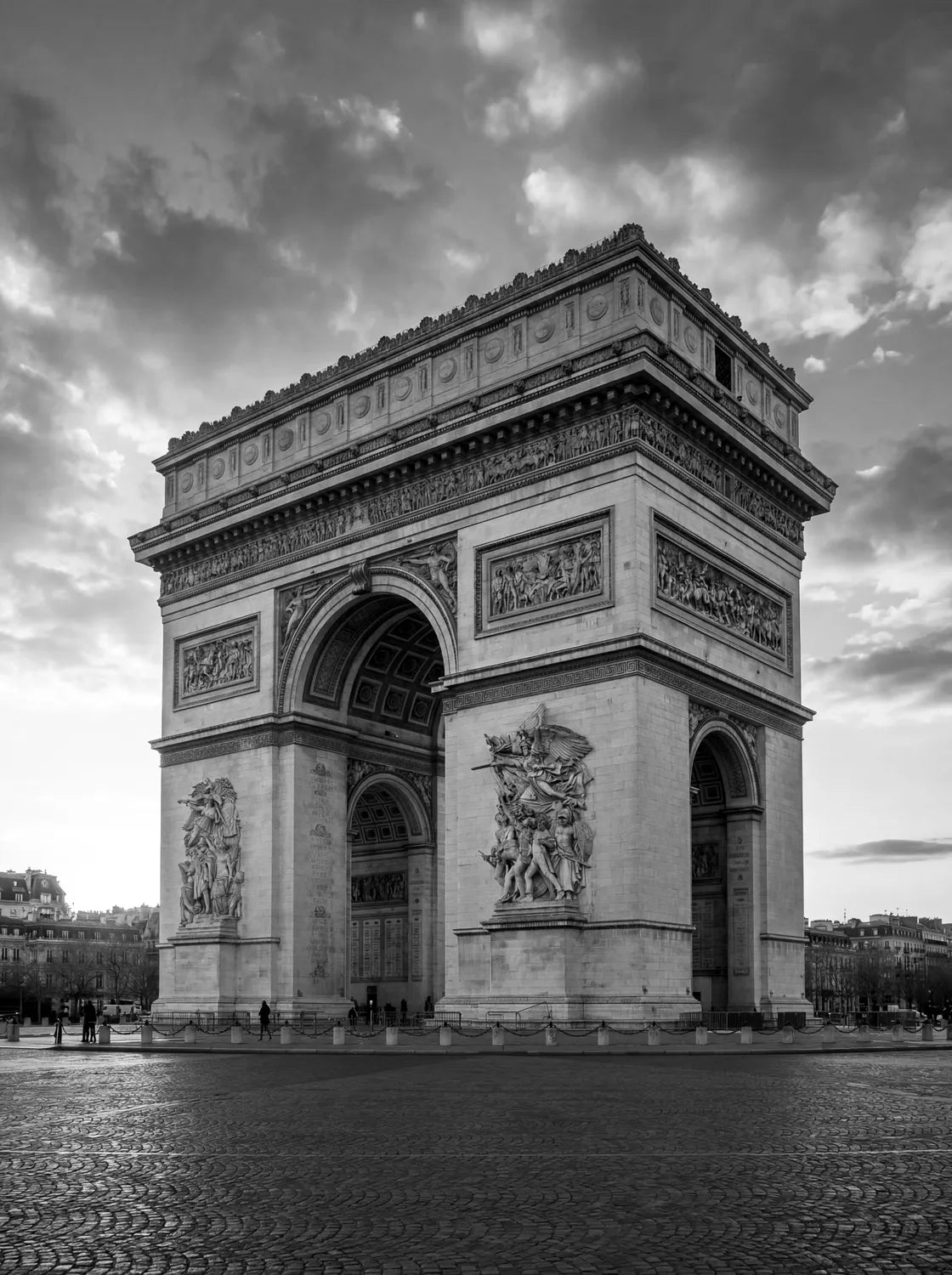 Tableau Champs-Élysées N&B | en Métal Format A3