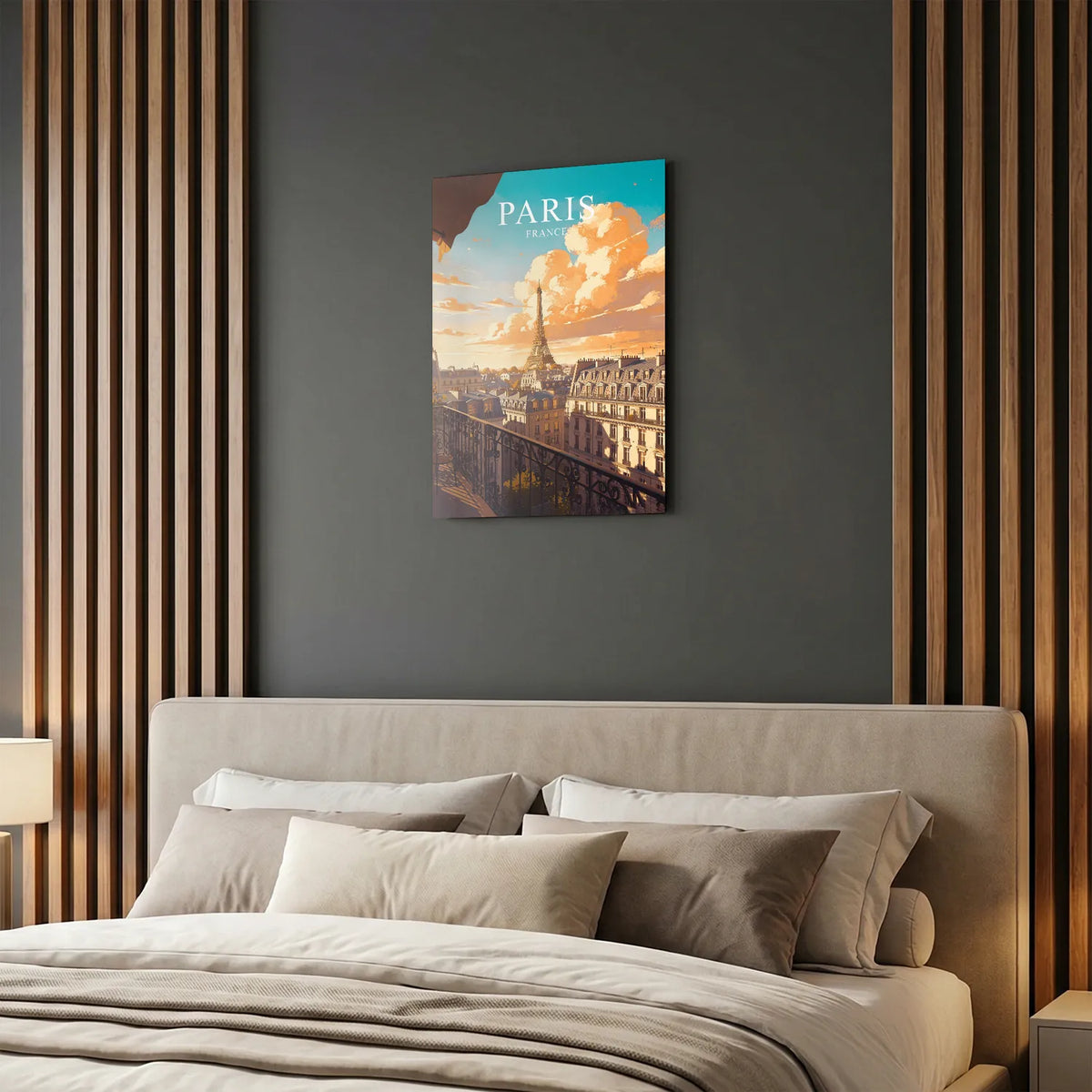 Tableau Toits de Paris - Illustration | en Métal Format A3