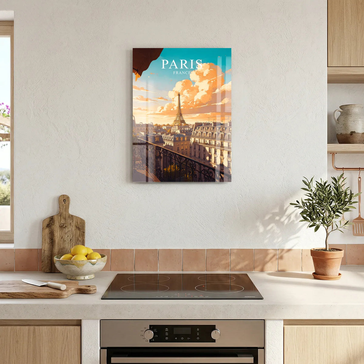 Tableau Toits de Paris - Illustration | en Métal Format A3