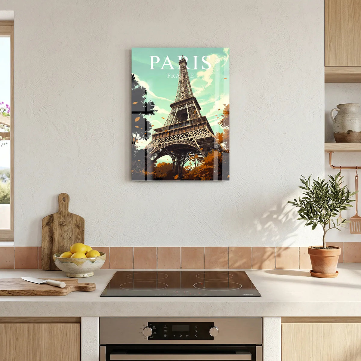 Tableau Paris en Automne - Illustration | en Métal Format A3
