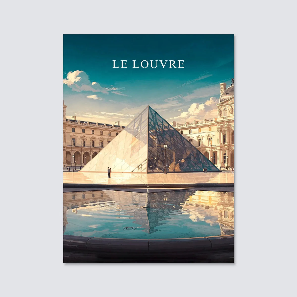 Tableau Musée du Louvre - Illustration | en Métal Format A3