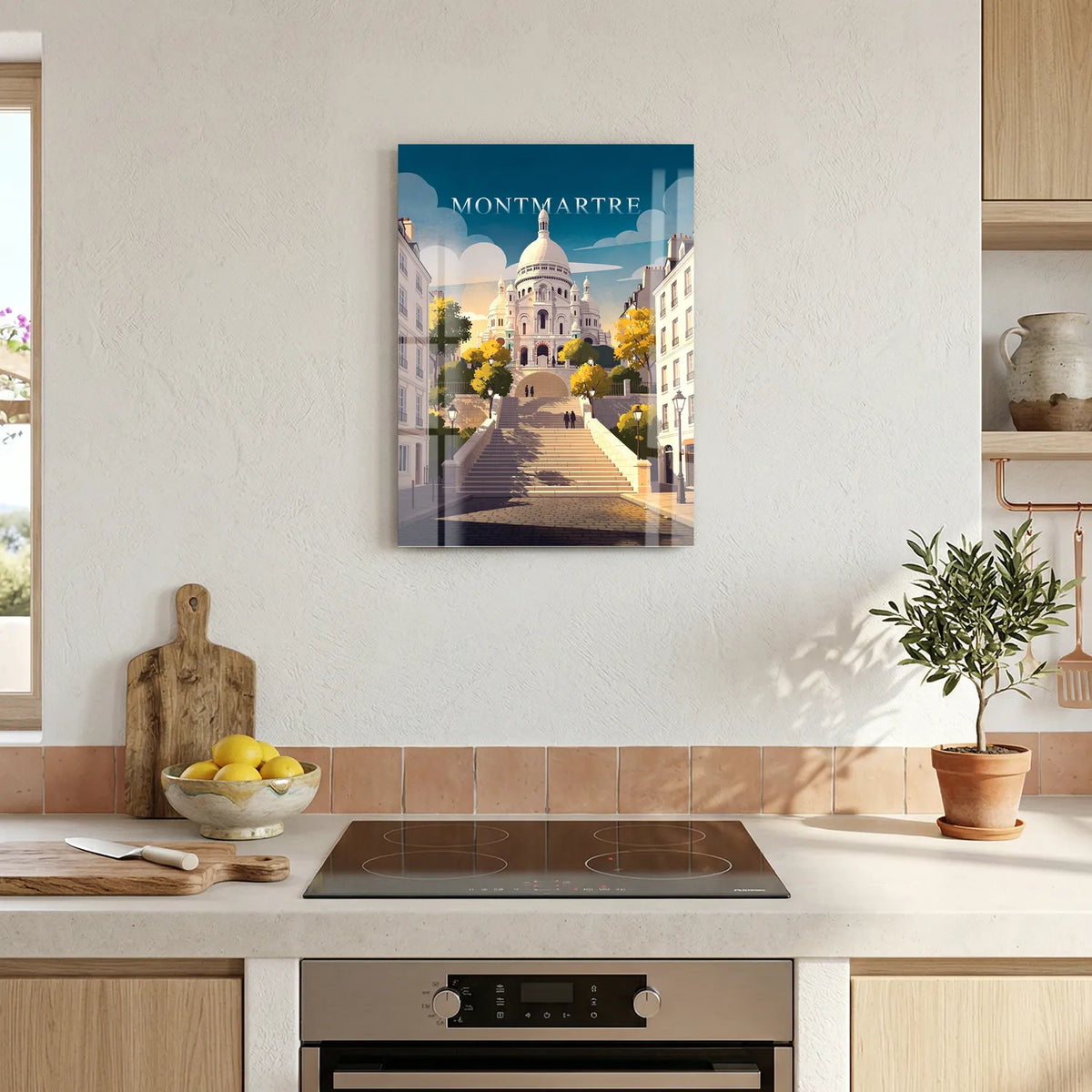 Tableau Montmartre - Illustration | en Métal Format A3