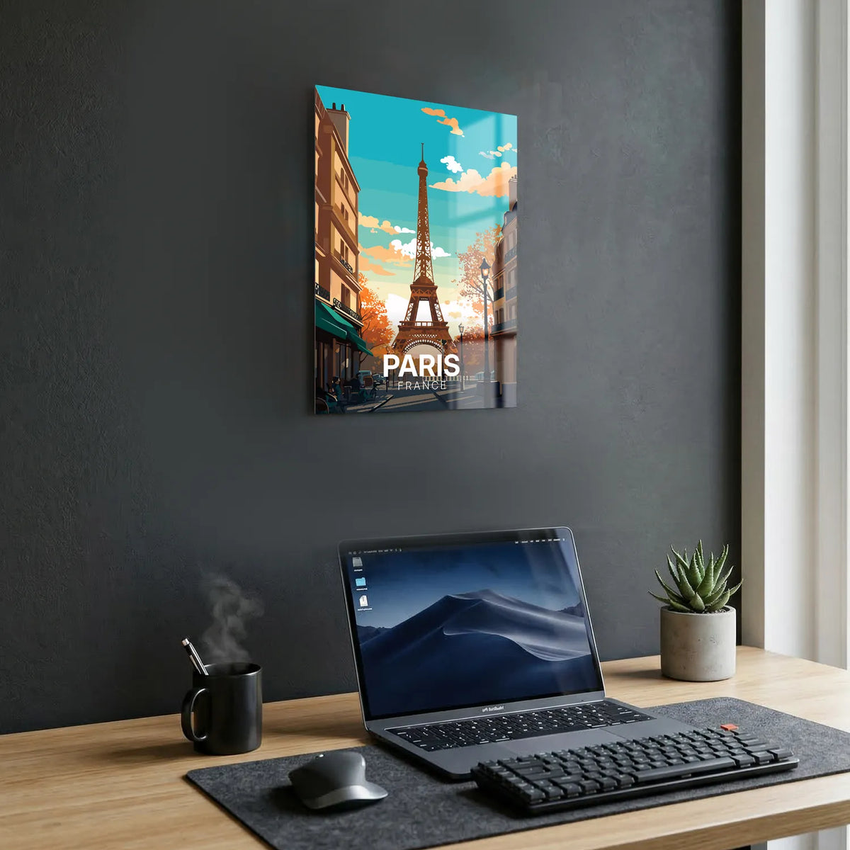 Tableau La Tour Eiffel - Illustration | en Métal Format A3