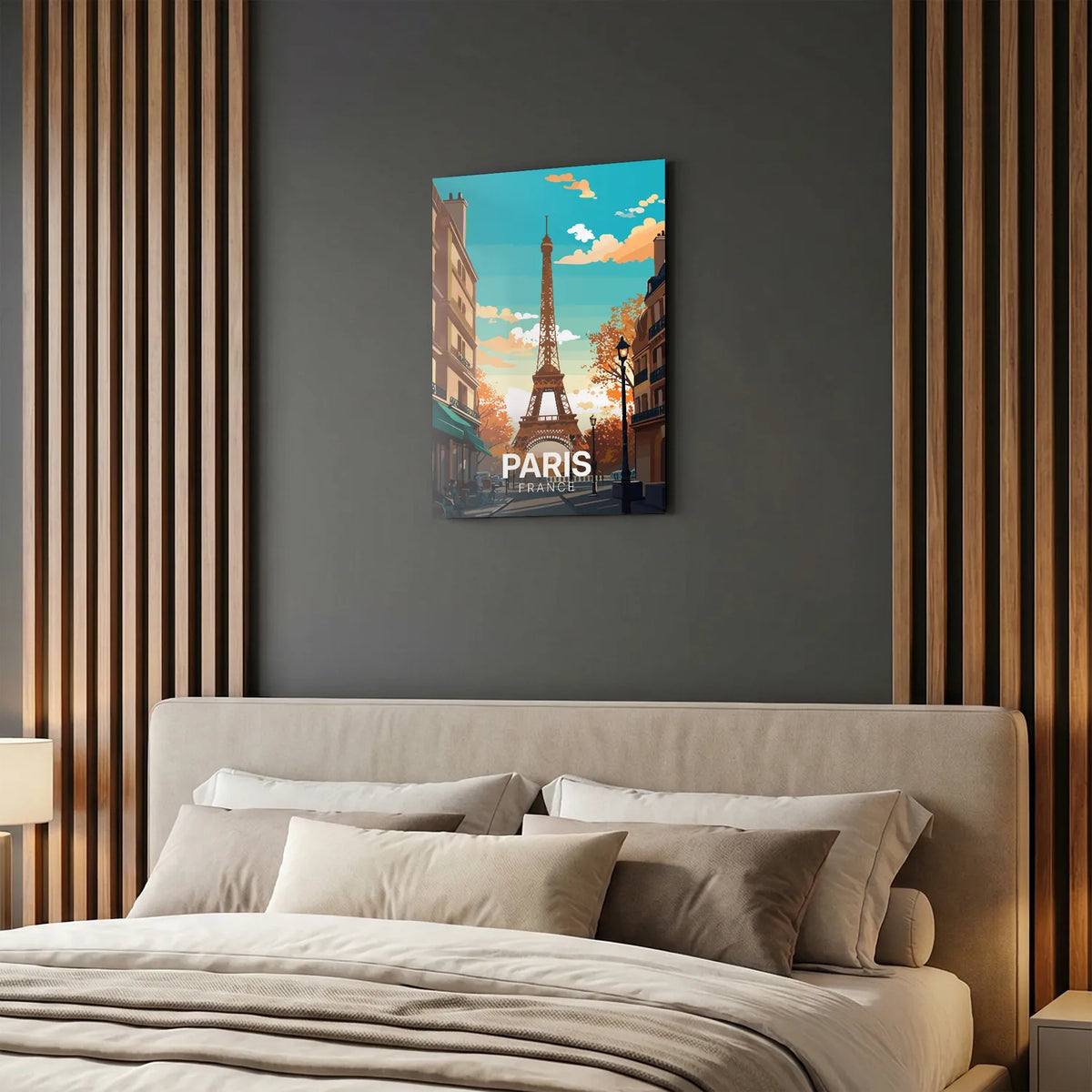 Tableau La Tour Eiffel - Illustration | en Métal Format A3