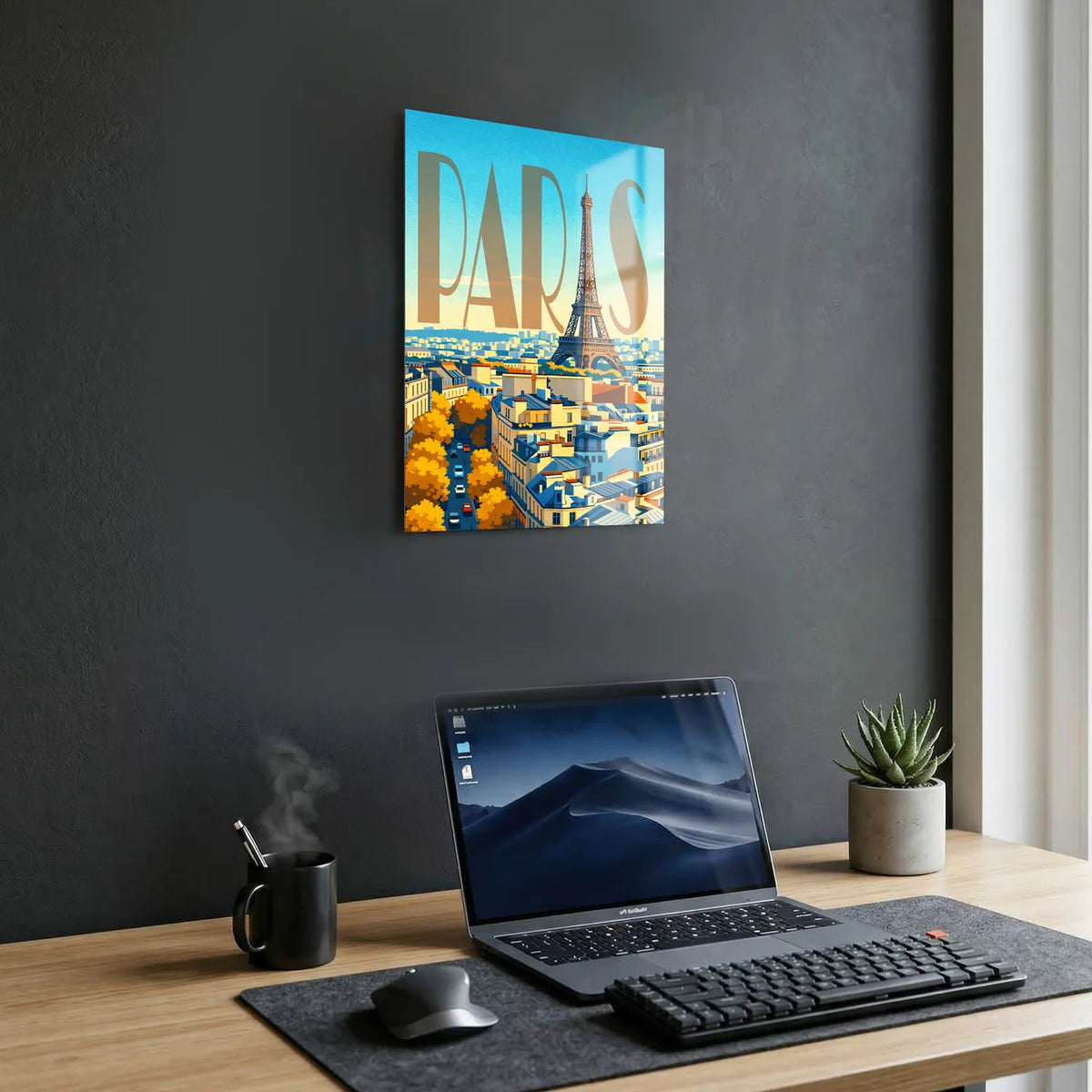 Tableau Paris - Illustration | en Métal Format A3