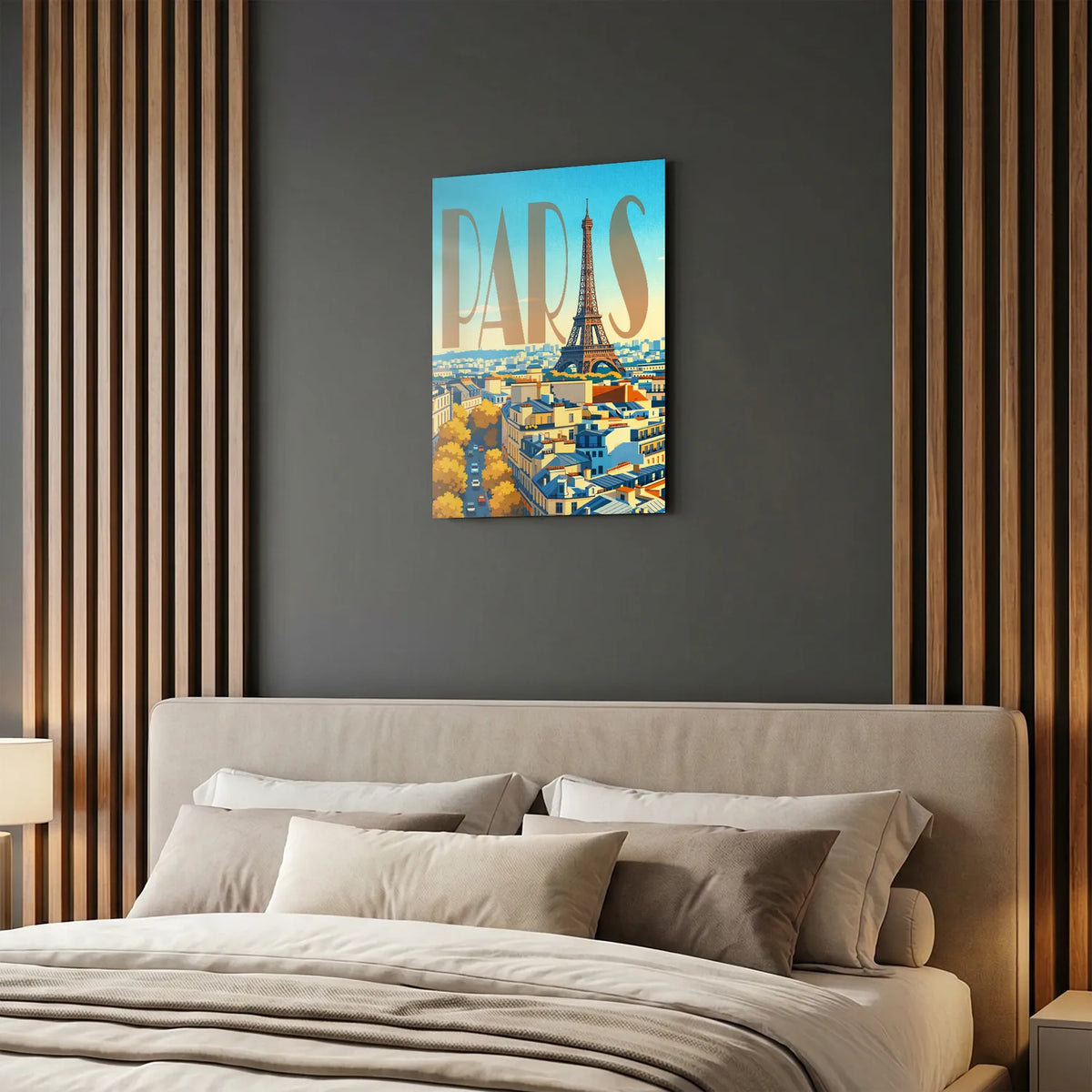 Tableau Paris - Illustration | en Métal Format A3