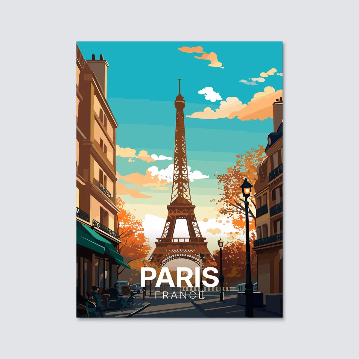 Tableau La Tour Eiffel - Illustration | en Métal Format A3