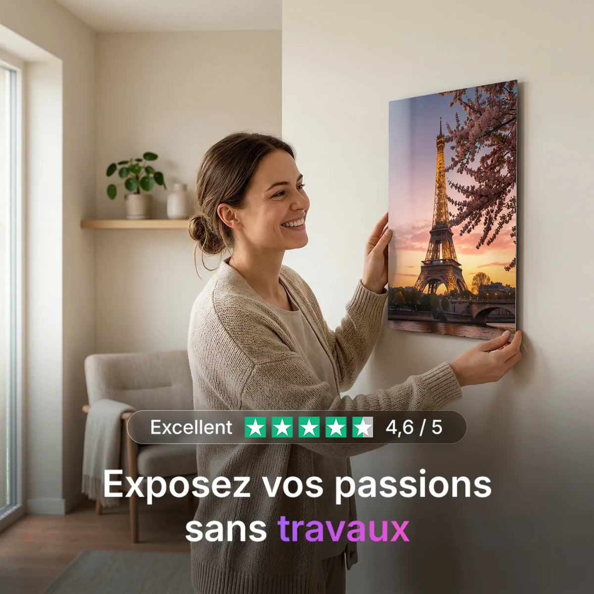Tableau Paris | en Métal Format A3