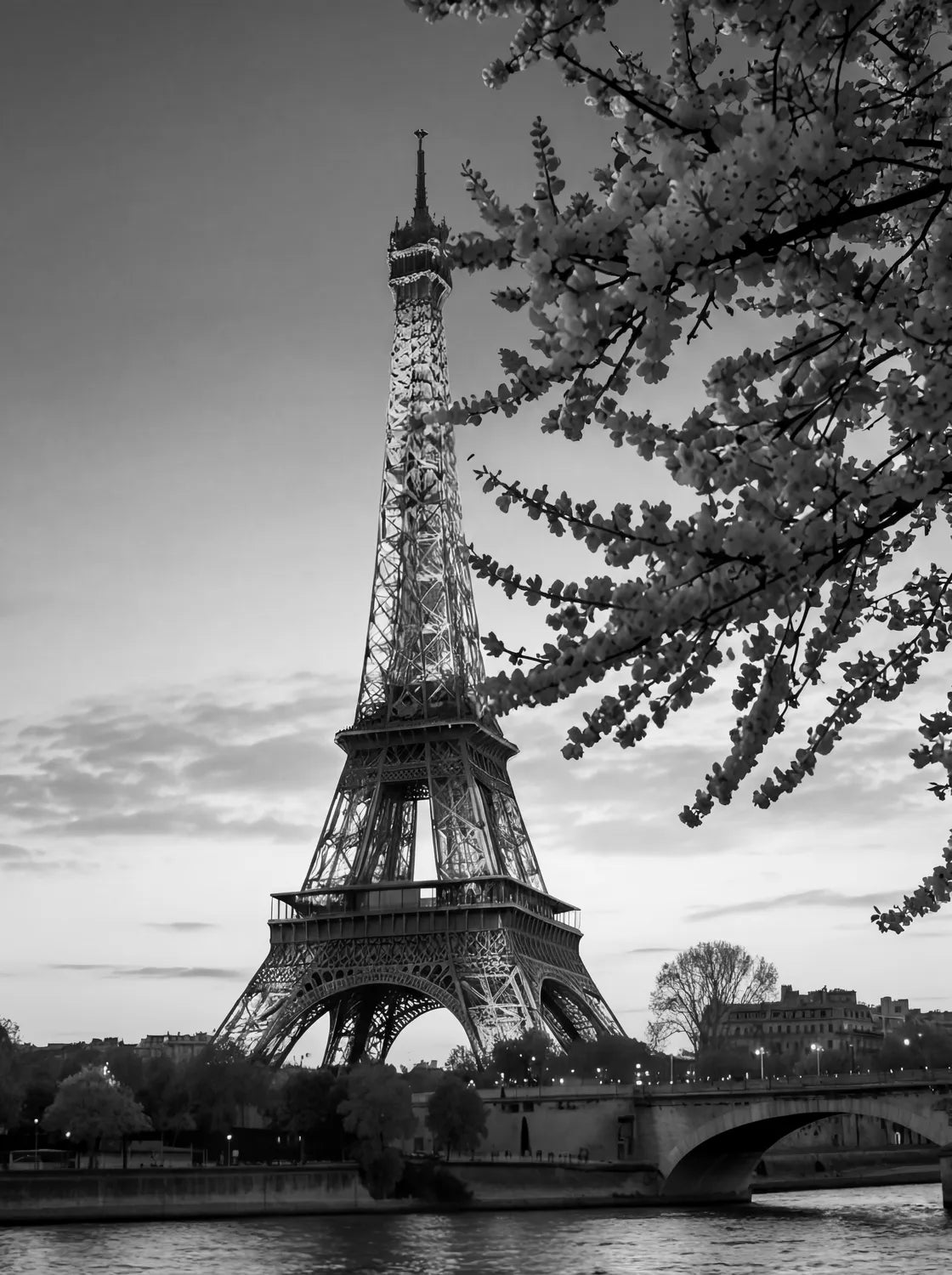 Tableau Paris N&B | en Métal Format A3