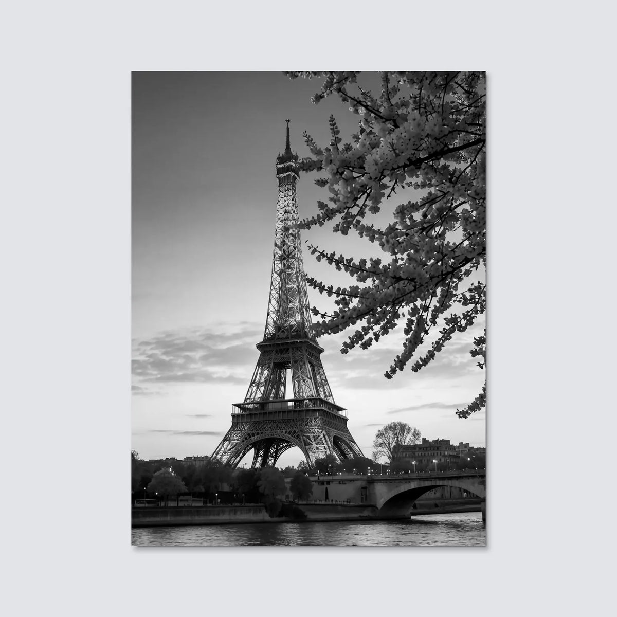 Tableau Paris N&B | en Métal Format A3