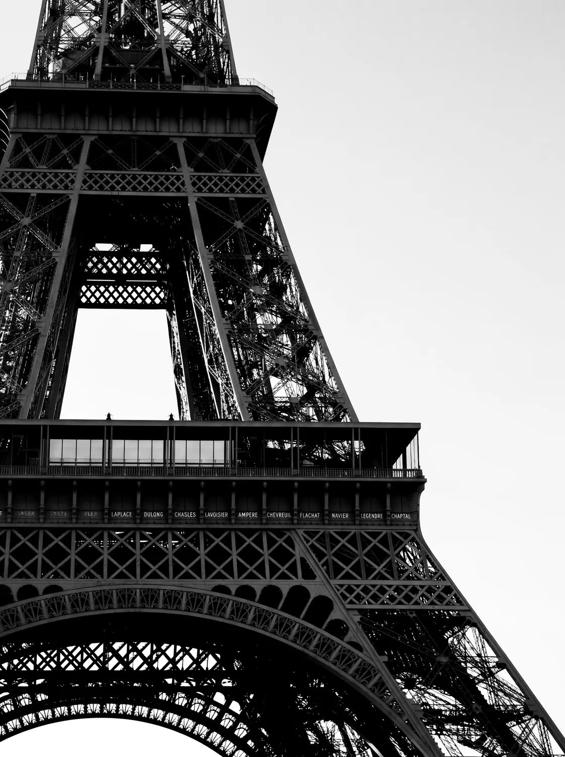 Tableau Tour Eiffel Focus N&B | en Métal Format A3