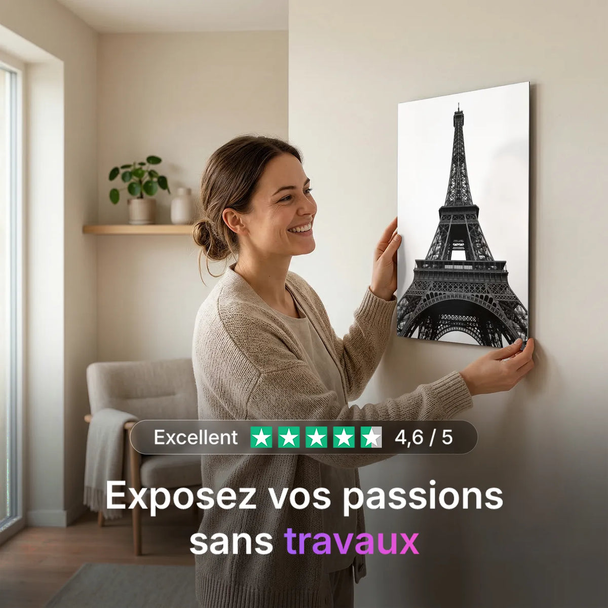 Tableau La Tour Eiffel | en Métal Format A3