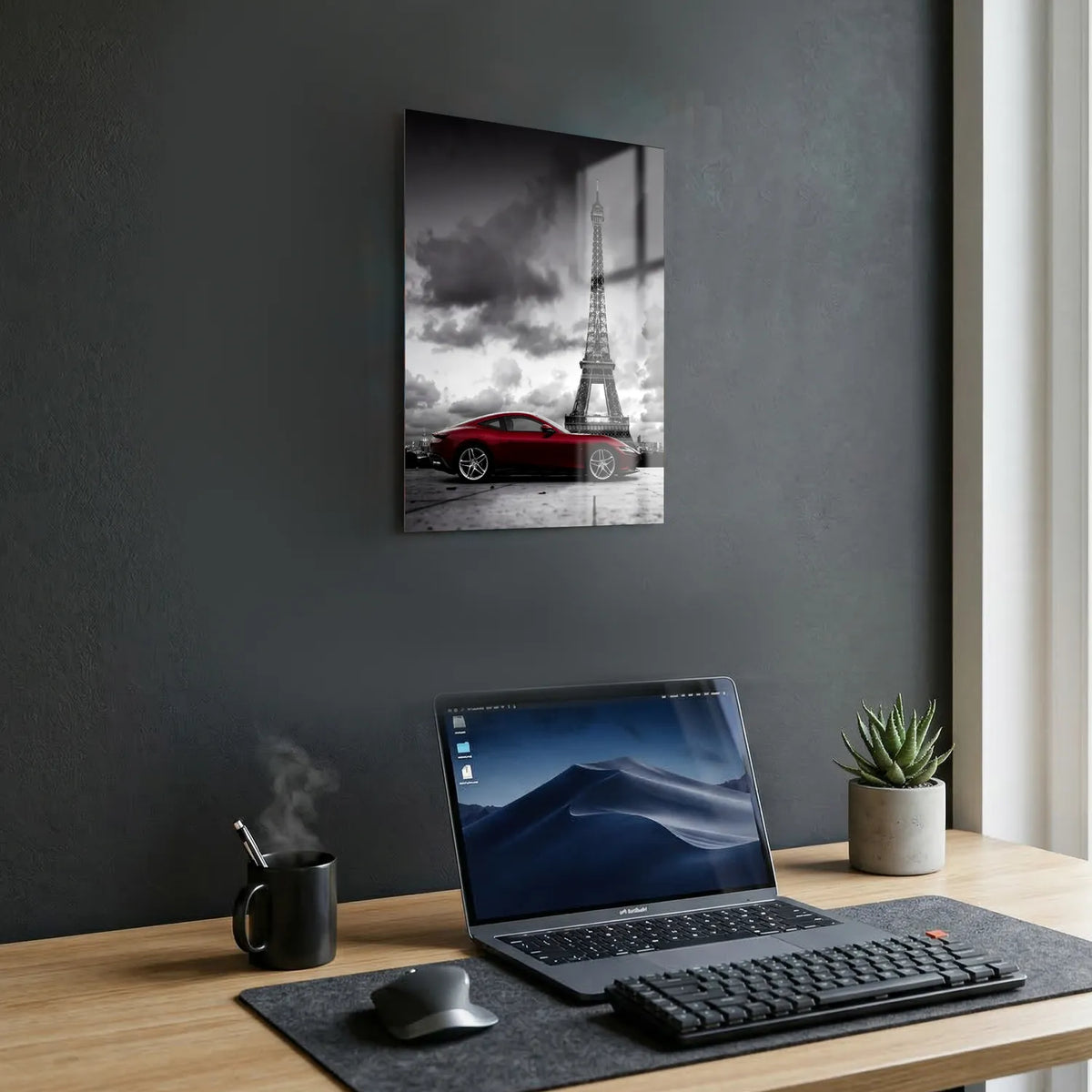 Tableau Paris x Ferrari | en Métal Format A3