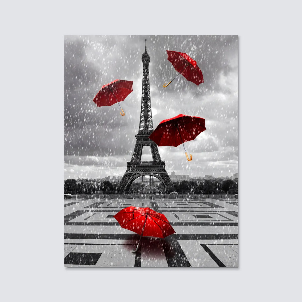 Tableau Paris sous la pluie | en Métal Format A3
