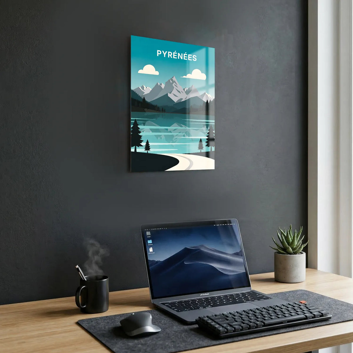 Tableau Pyrénées-Orientales - Illustration | en Métal Format A3