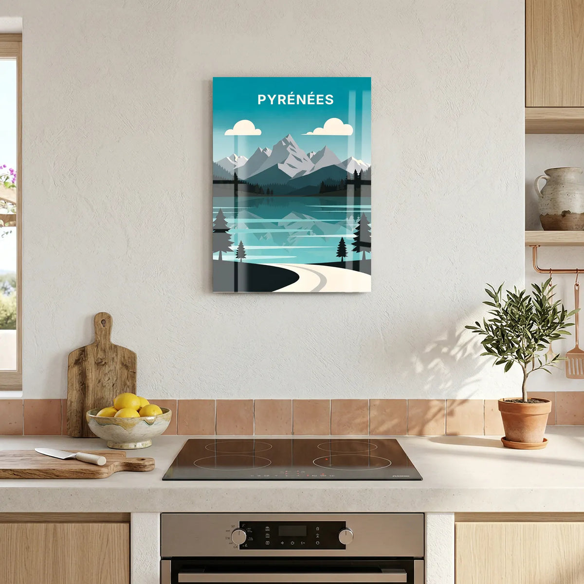 Tableau Pyrénées-Orientales - Illustration | en Métal Format A3