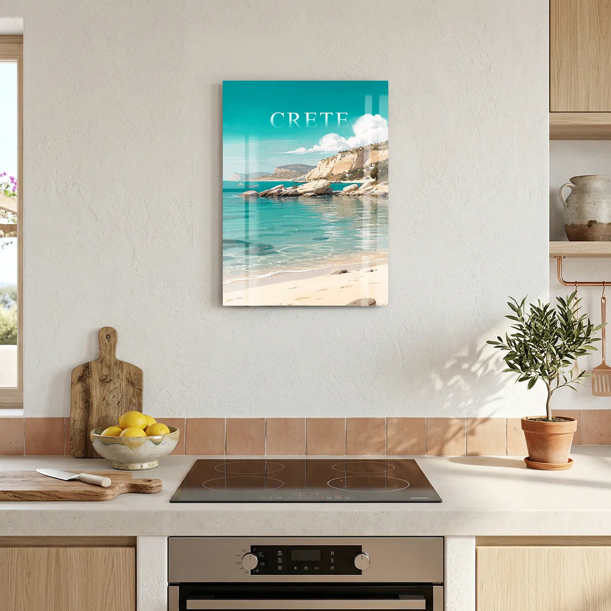 Tableau La Crète - Illustration | en Métal Format A3