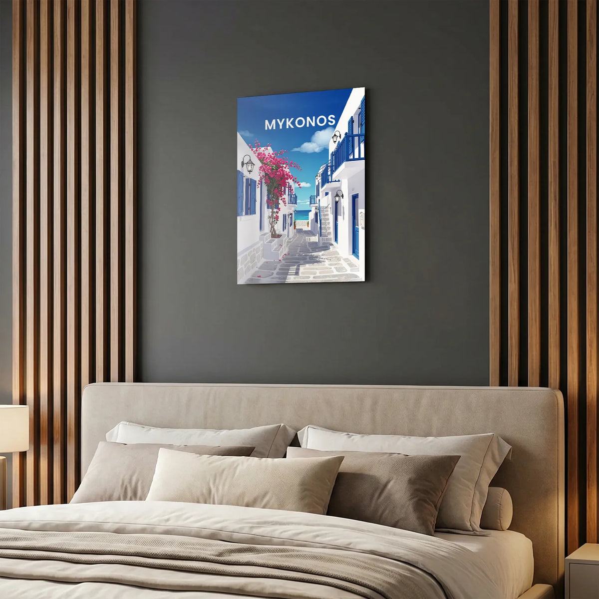 Tableau Mykonos - Illustration | en Métal Format A3