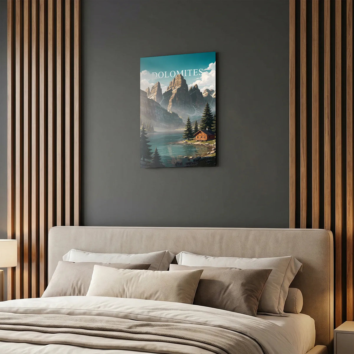 Tableau Les Dolomites - Illustration | en Métal Format A3