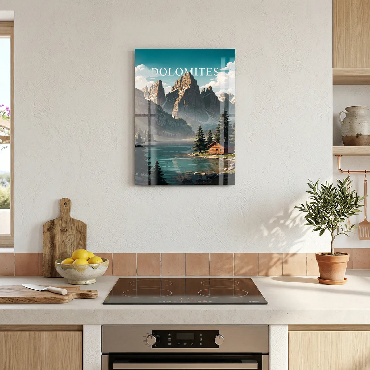 Tableau Les Dolomites - Illustration | en Métal Format A3