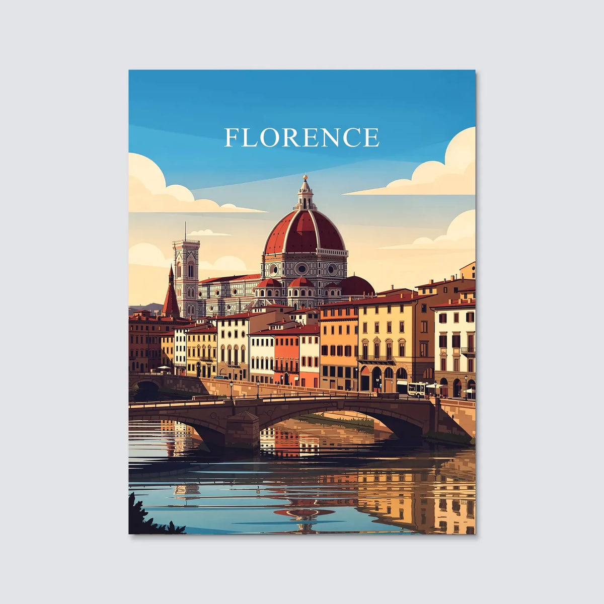 Tableau Florence - Illustration | en Métal Format A3