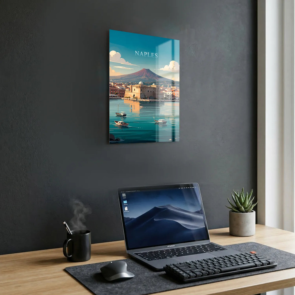 Tableau Naples - Illustration | en Métal Format A3