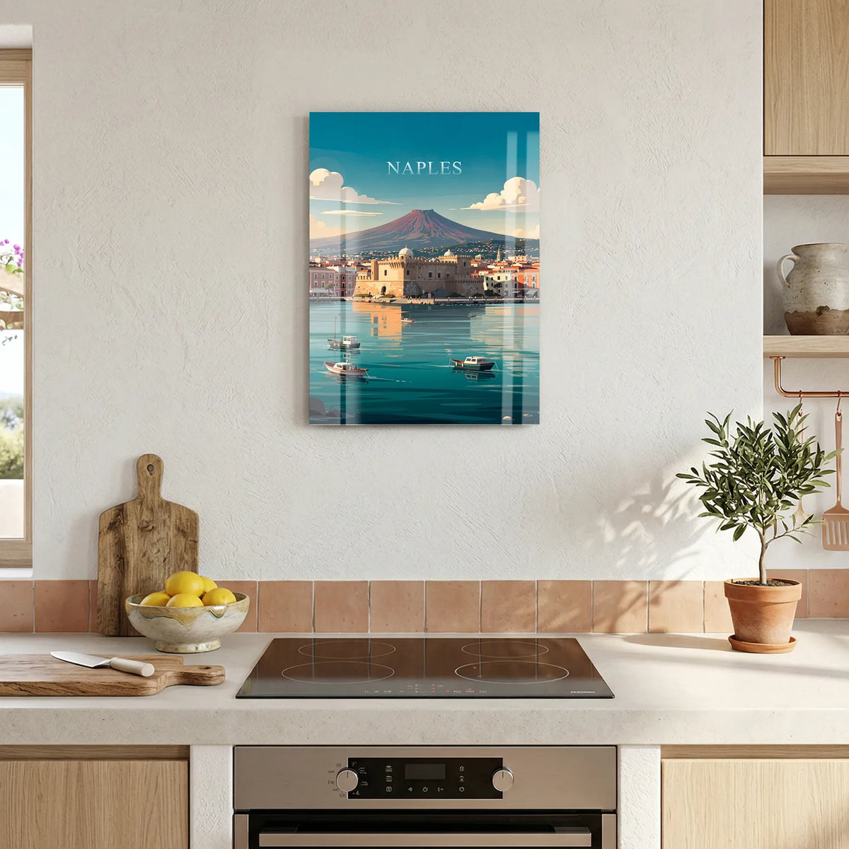 Tableau Naples - Illustration | en Métal Format A3