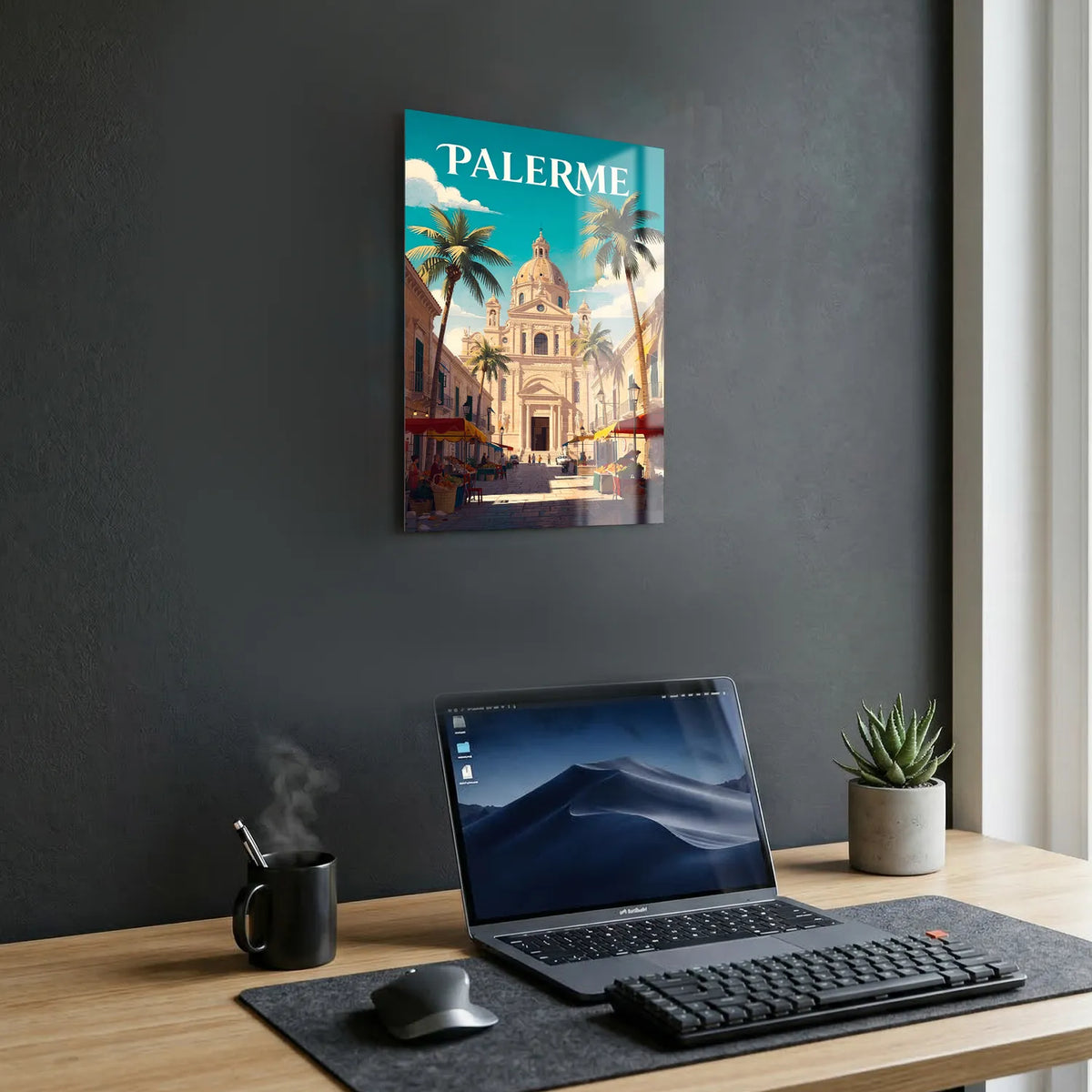 Tableau Palerme - Illustration | en Métal Format A3