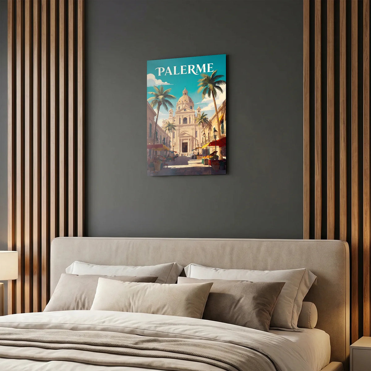 Tableau Palerme - Illustration | en Métal Format A3