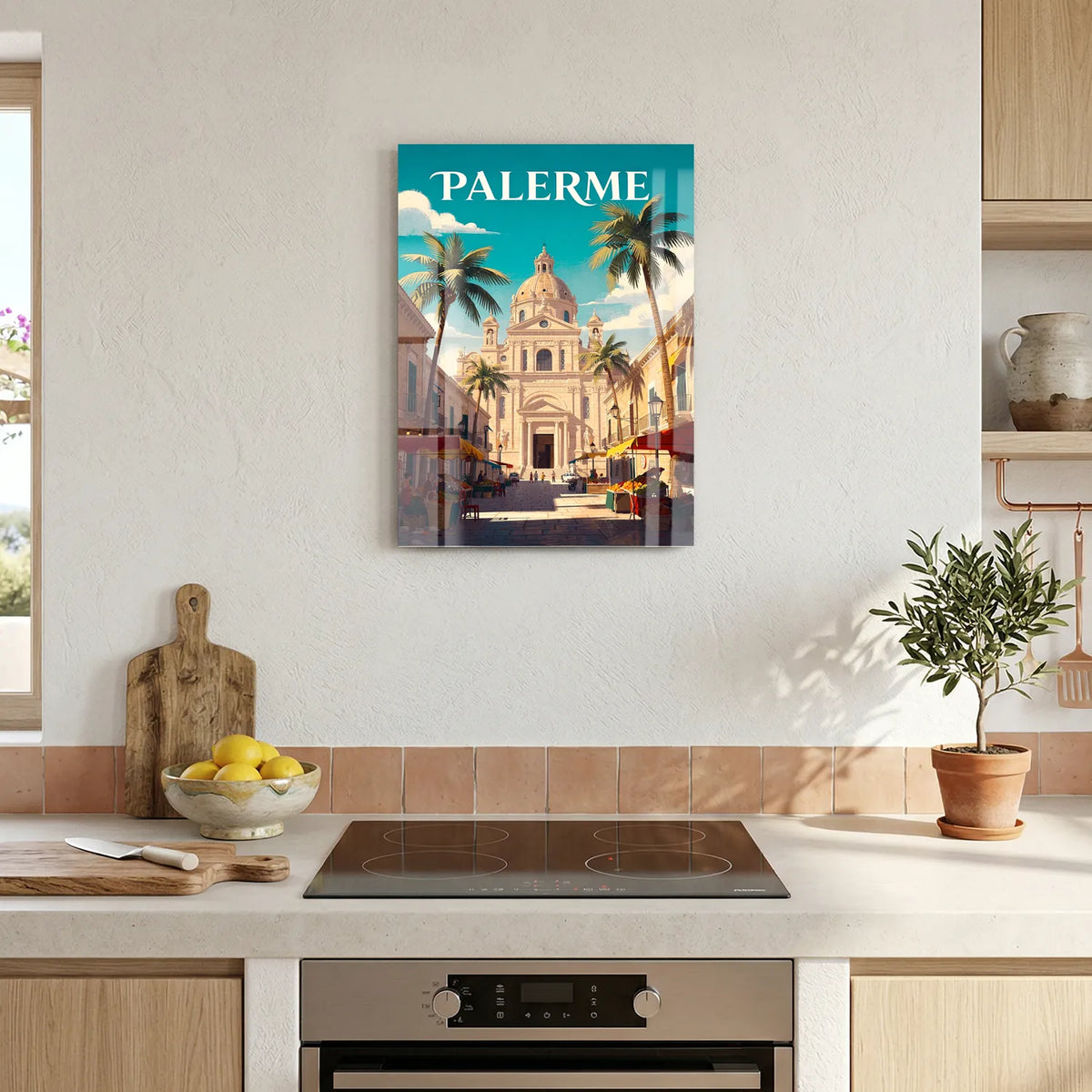 Tableau Palerme - Illustration | en Métal Format A3