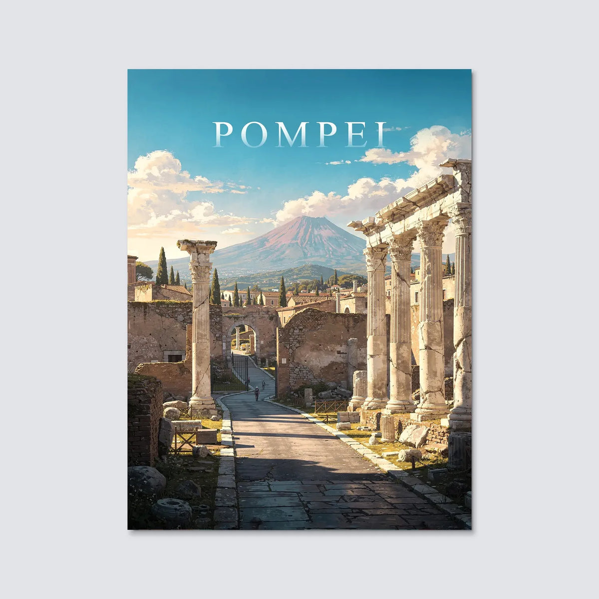 Tableau Pompei - Illustration | en Métal Format A3