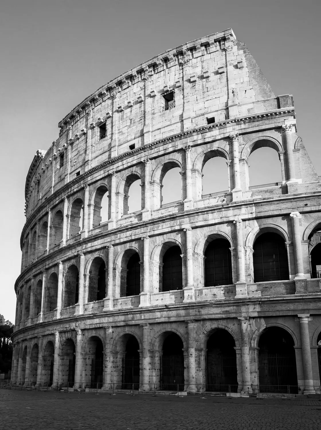 Tableau Le Colisée de Rome N&B | en Métal Format A3