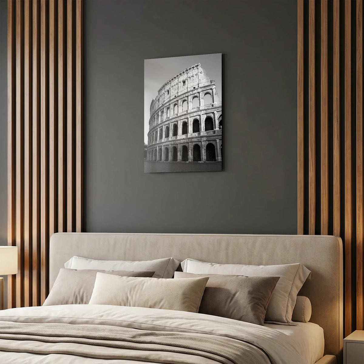 Tableau Le Colisée de Rome N&B | en Métal Format A3