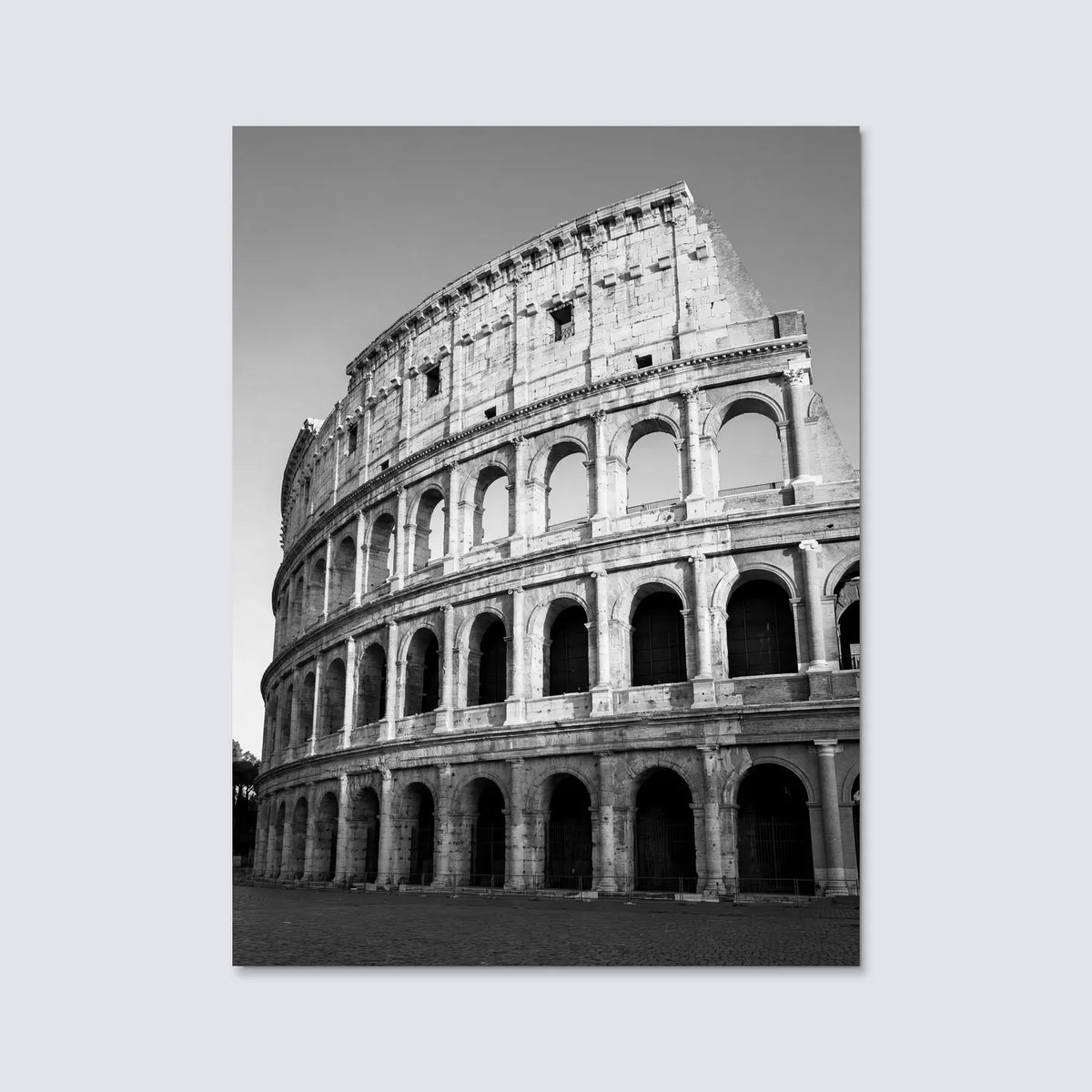 Tableau Le Colisée de Rome N&B | en Métal Format A3