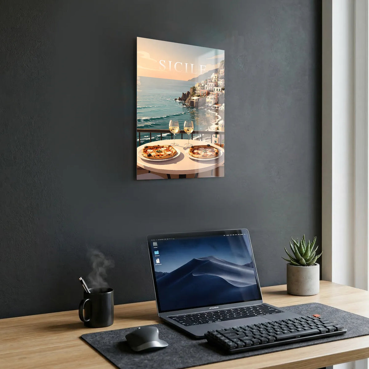 Tableau Sicile - Illustration | en Métal Format A3