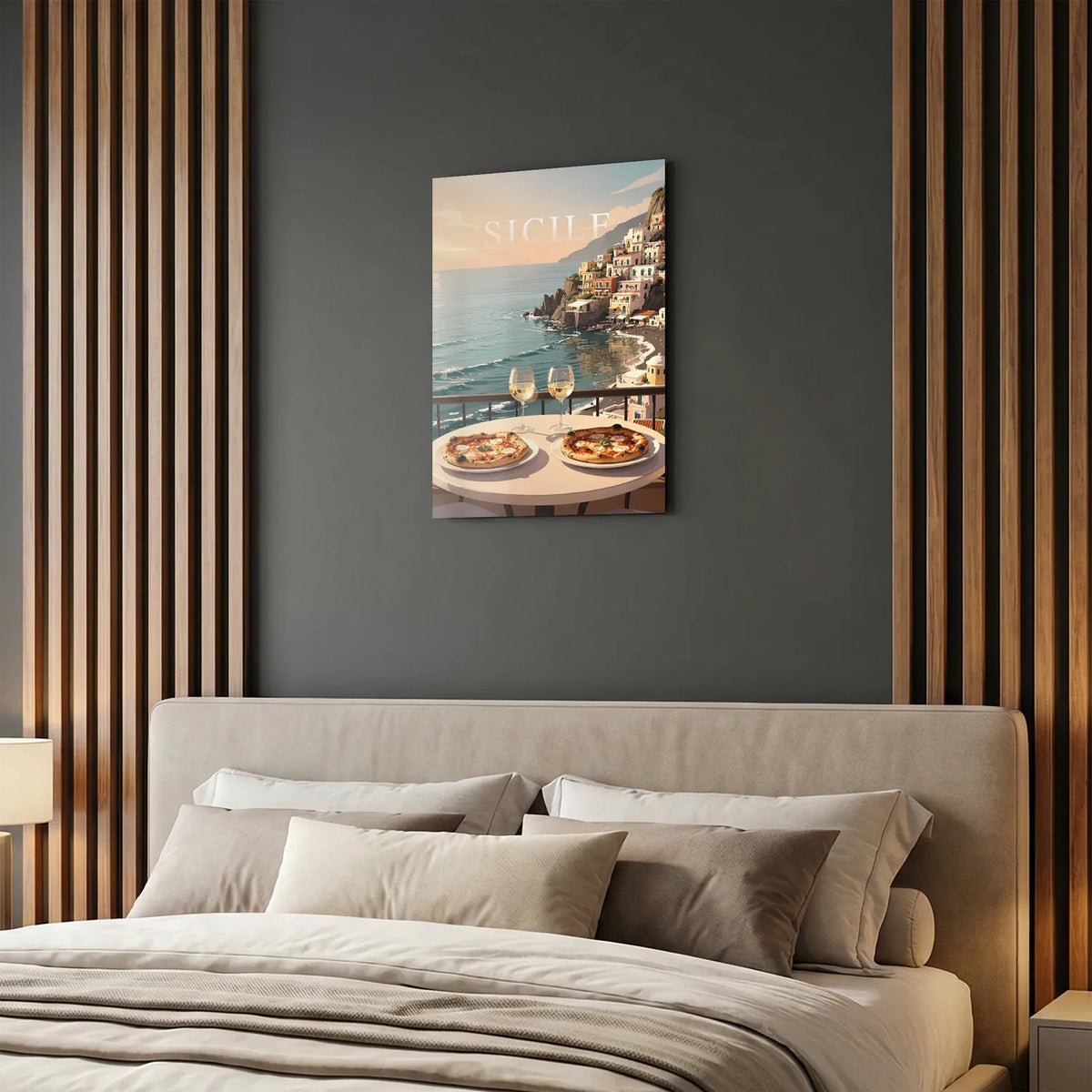 Tableau Sicile - Illustration | en Métal Format A3