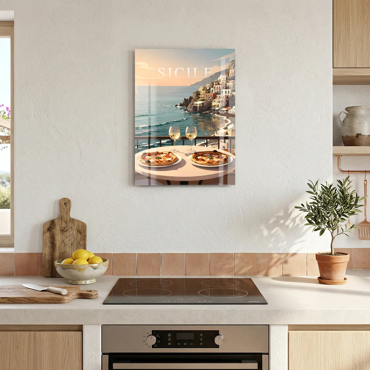 Tableau Sicile - Illustration | en Métal Format A3